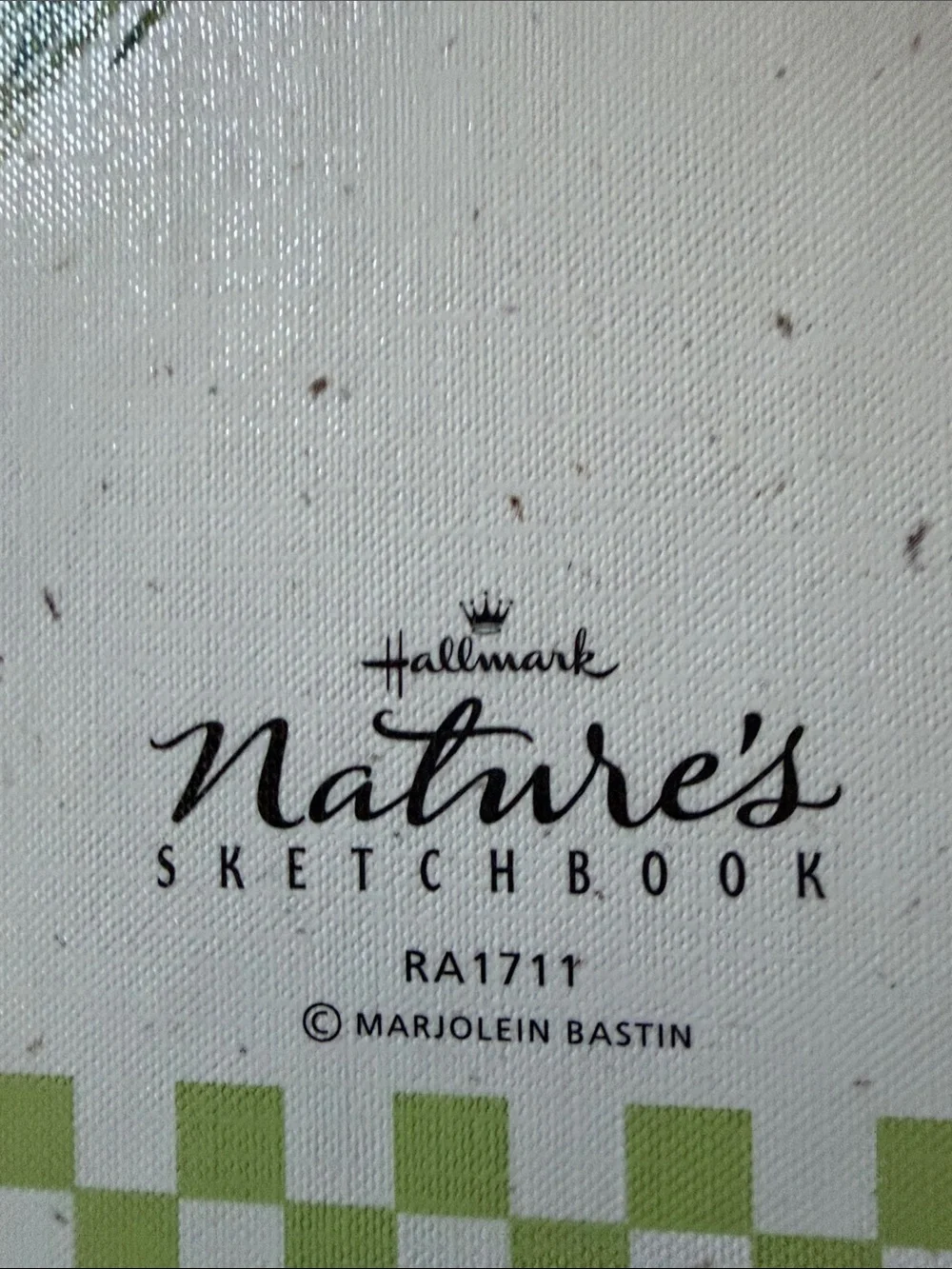 Hallmark Nature's Sketchbook Cover - Green, Cream